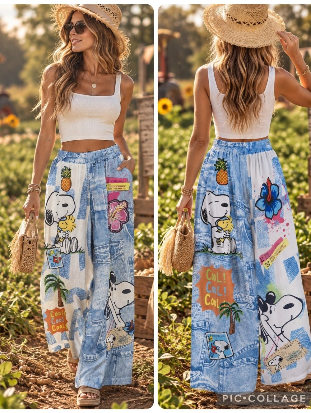 NT | NWT Snoopy Wide Leg Pants Small